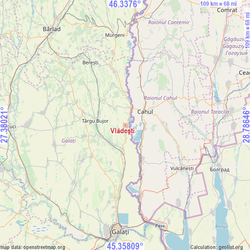 Vlădeşti on map