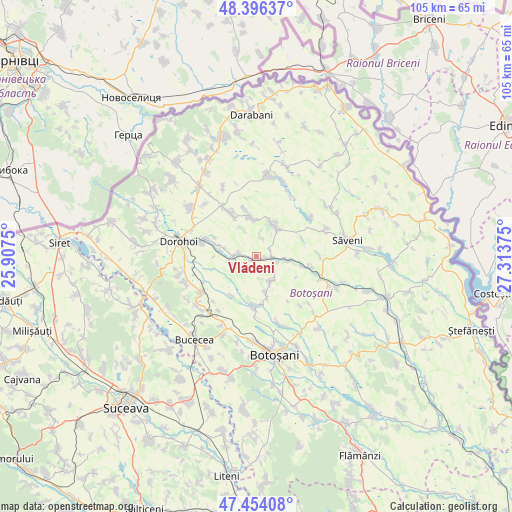 Vlădeni on map