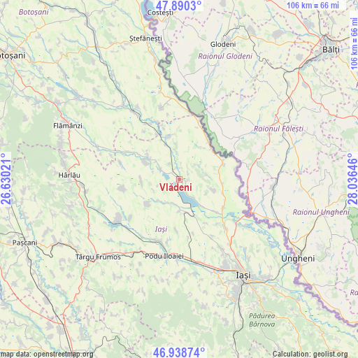 Vlădeni on map