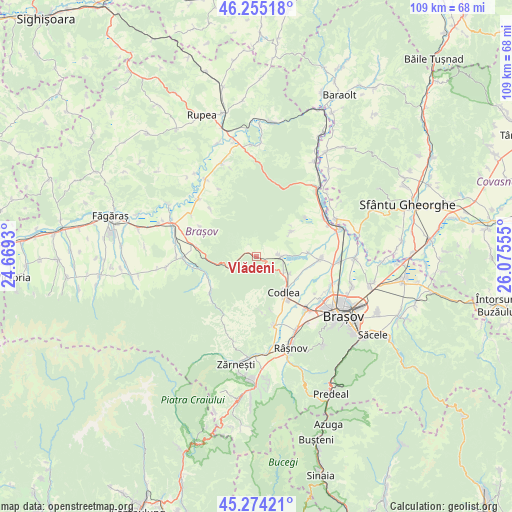 Vlădeni on map