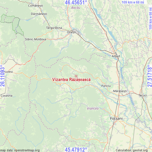 Vizantea Răzășească on map