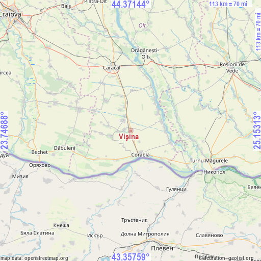 Vişina on map