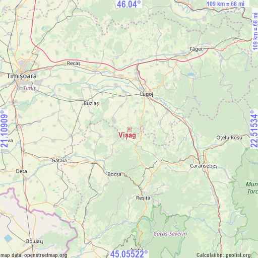 Vișag on map