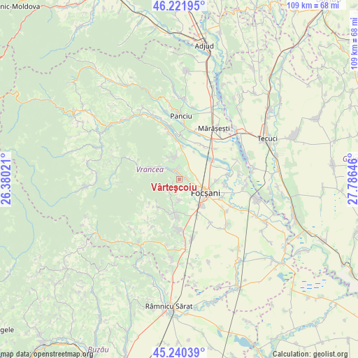 Vârteşcoiu on map