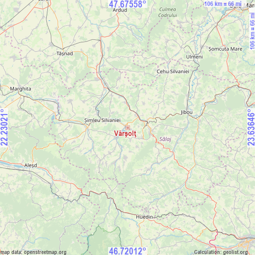 Vârşolţ on map