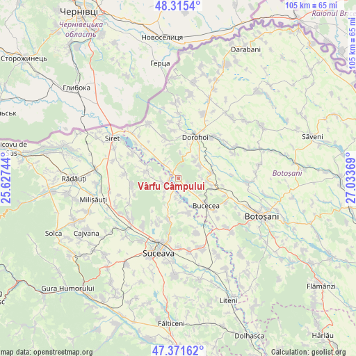 Vârfu Câmpului on map