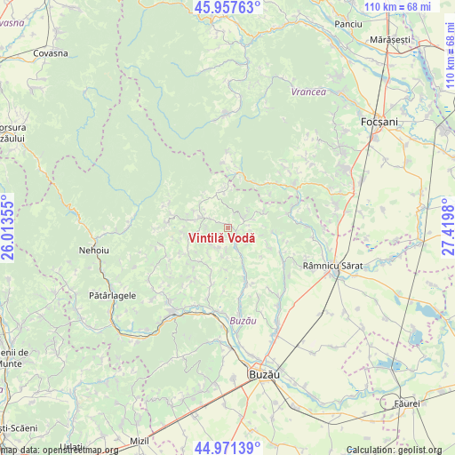 Vintilă Vodă on map