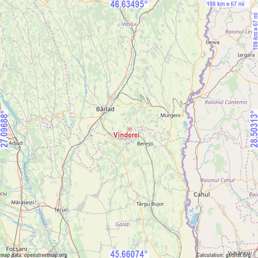 Vinderei on map