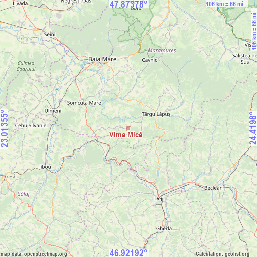 Vima Mică on map