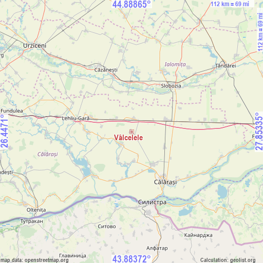 Vâlcelele on map