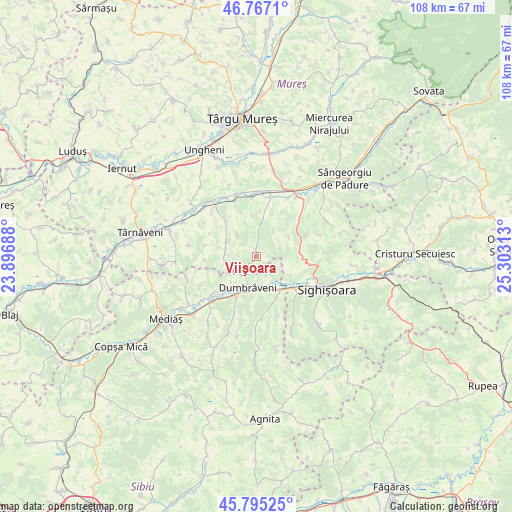 Viişoara on map