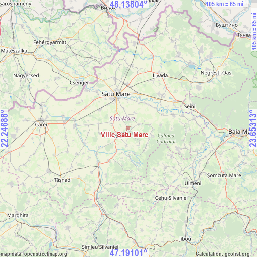 Viile Satu Mare on map