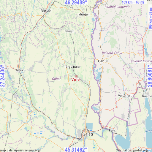 Viile on map