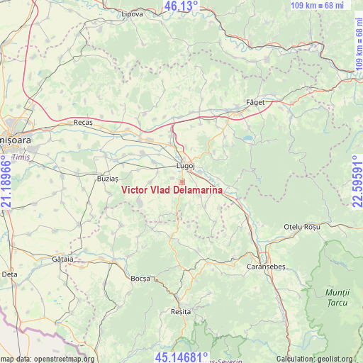 Victor Vlad Delamarina on map