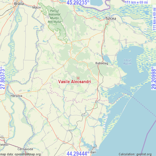 Vasile Alecsandri on map