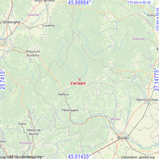 Varlaam on map