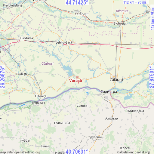 Vărăști on map