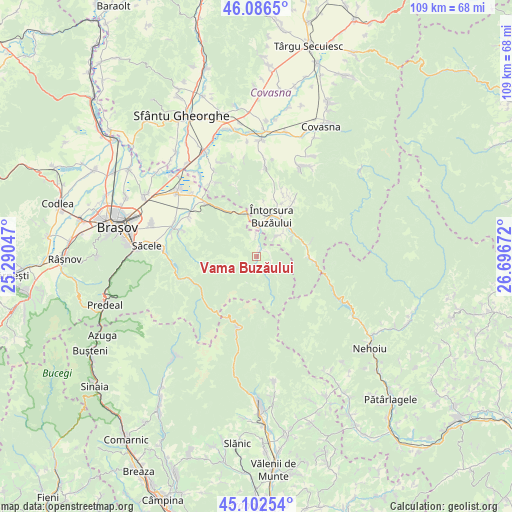 Vama Buzăului on map