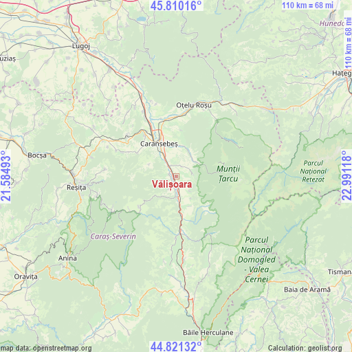 Vălișoara on map