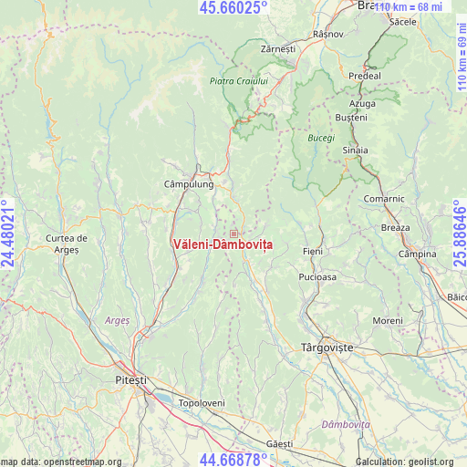 Văleni-Dâmbovița on map