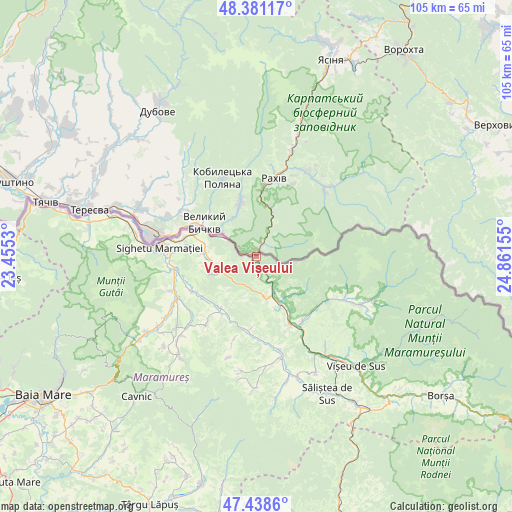 Valea Vișeului on map