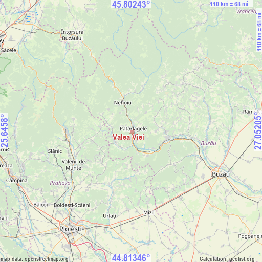 Valea Viei on map