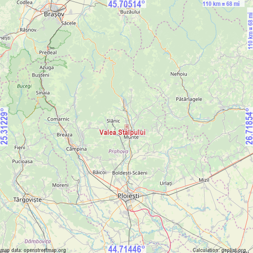 Valea Stâlpului on map