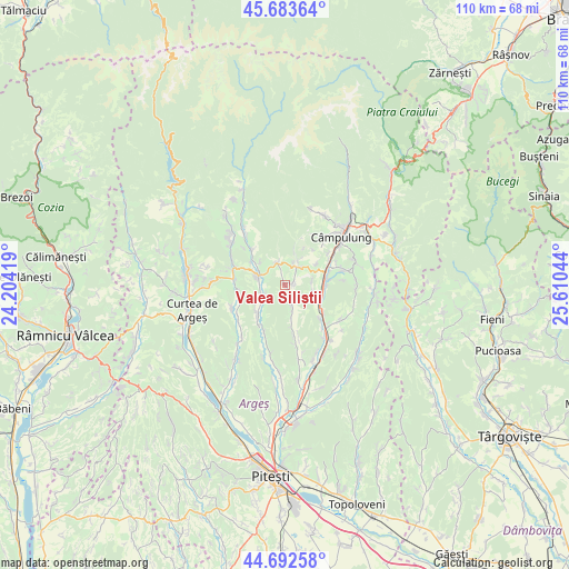 Valea Siliștii on map