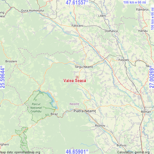 Valea Seacă on map