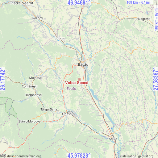 Valea Seacă on map
