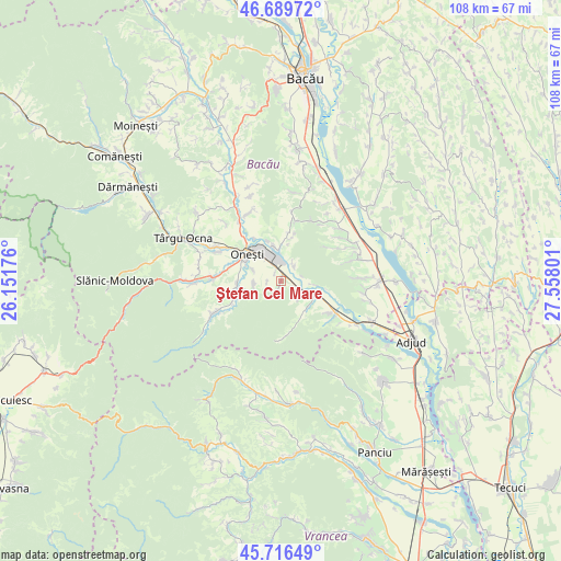 Ştefan Cel Mare on map