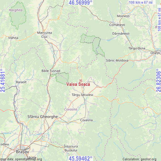 Valea Seacă on map