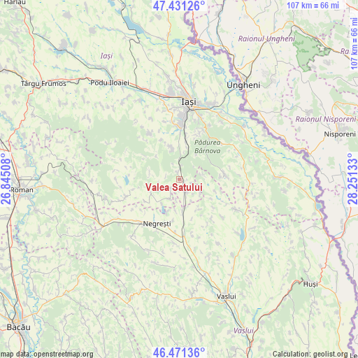 Valea Satului on map