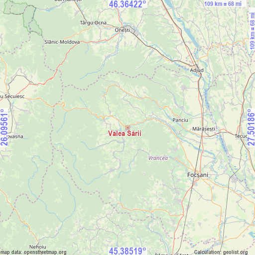 Valea Sării on map