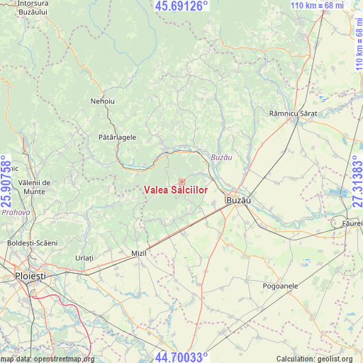 Valea Sălciilor on map