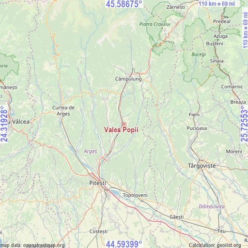 Valea Popii on map