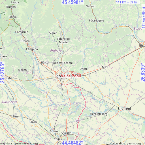 Valea Popii on map