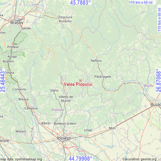 Valea Plopului on map