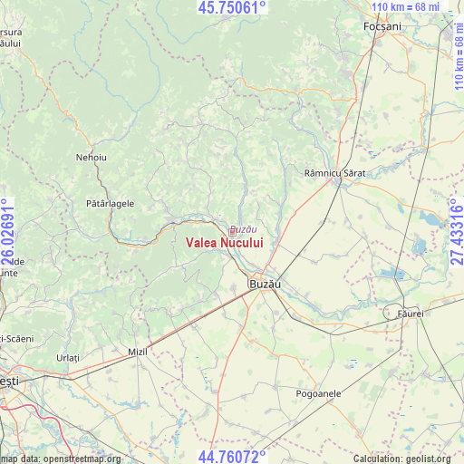 Valea Nucului on map