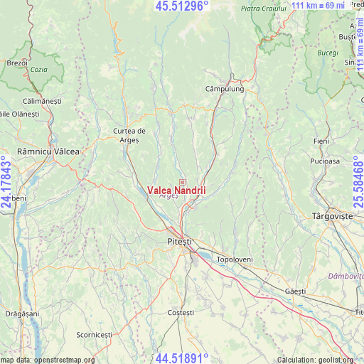 Valea Nandrii on map