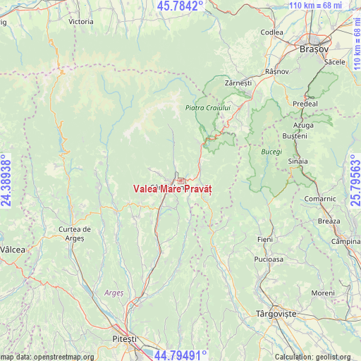 Valea Mare Pravăț on map