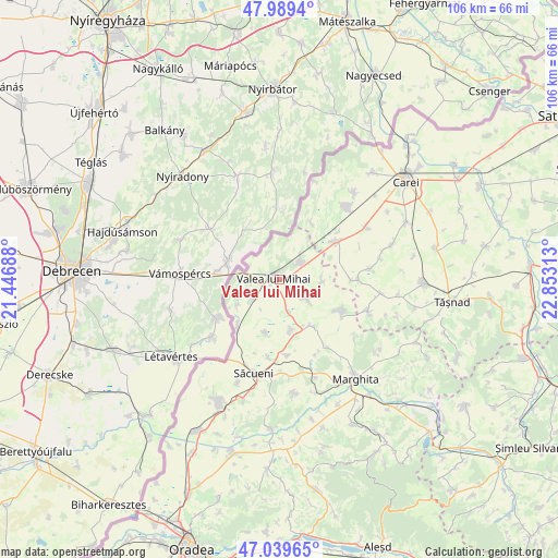 Valea lui Mihai on map