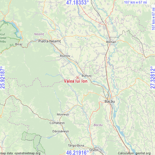 Valea lui Ion on map