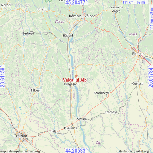 Valea lui Alb on map