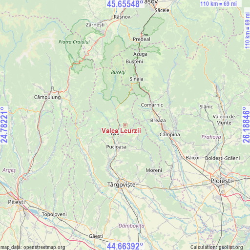 Valea Leurzii on map