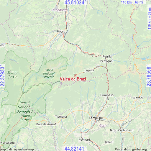 Valea de Brazi on map
