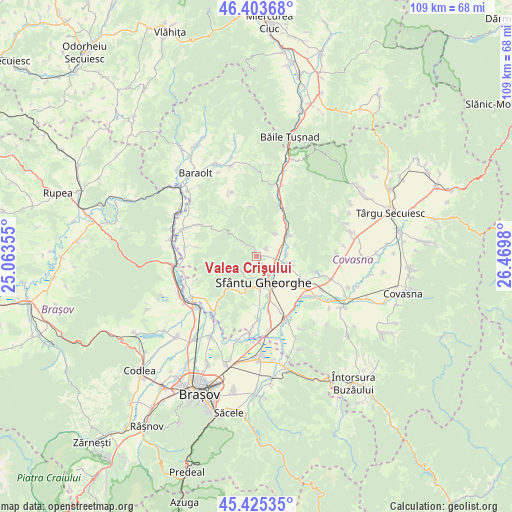 Valea Crişului on map