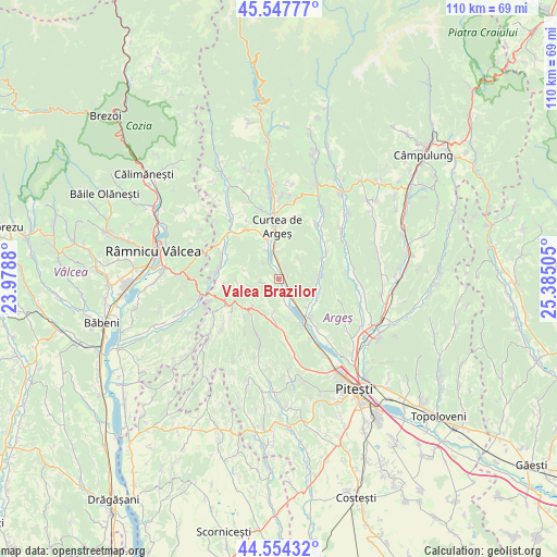 Valea Brazilor on map