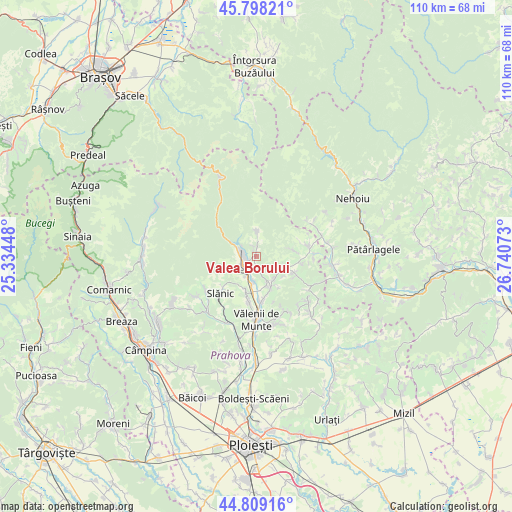 Valea Borului on map