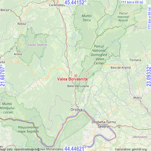 Valea Bolvașnița on map